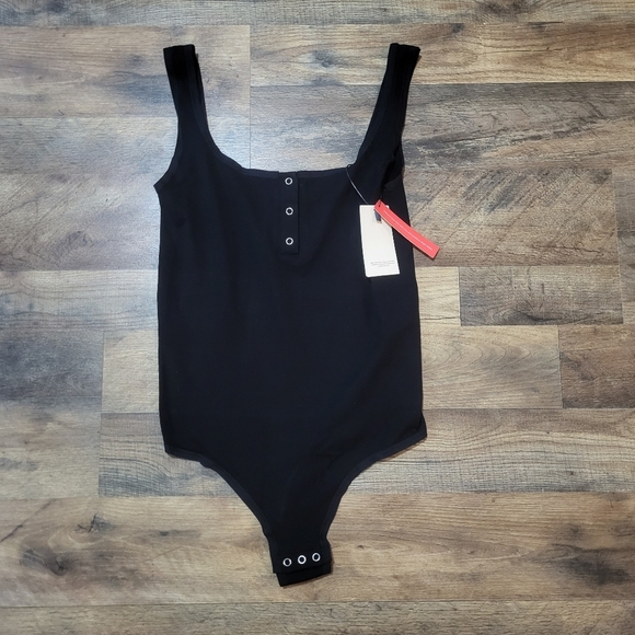 Popilush Black Button Down Sleeveless Tummy Control Tank Bodysuit Size 3XL/4XL - Picture 6 of 12